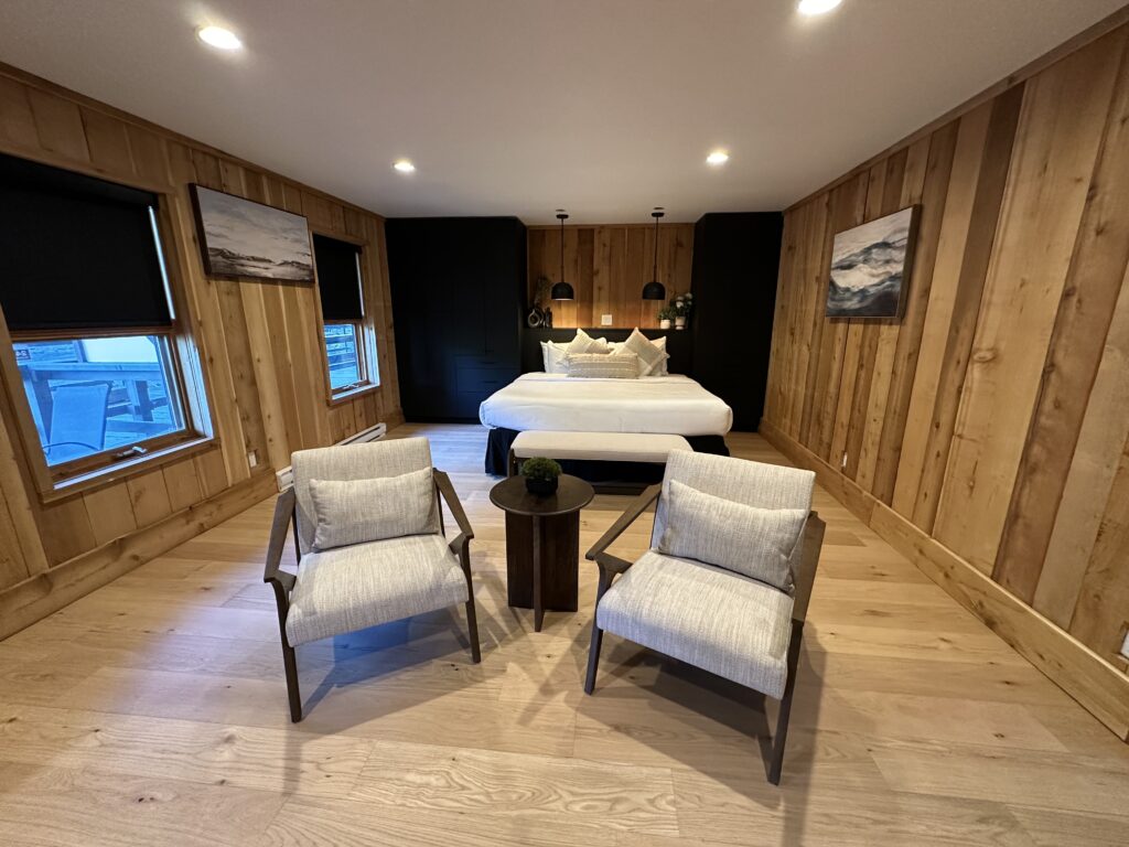 Wild Renfrew's wharfside suite with private outdoor soaker tubs