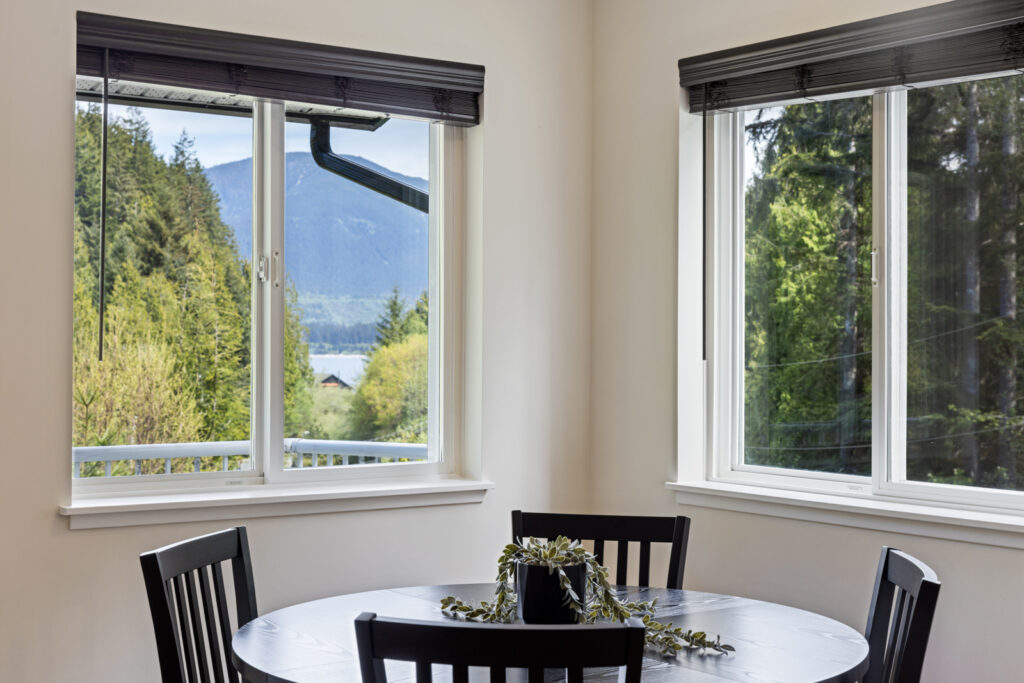 West Coast Trail Lodge Superior two Bedroom two Bathroom in Port Renfrew British Columbia dining area and view